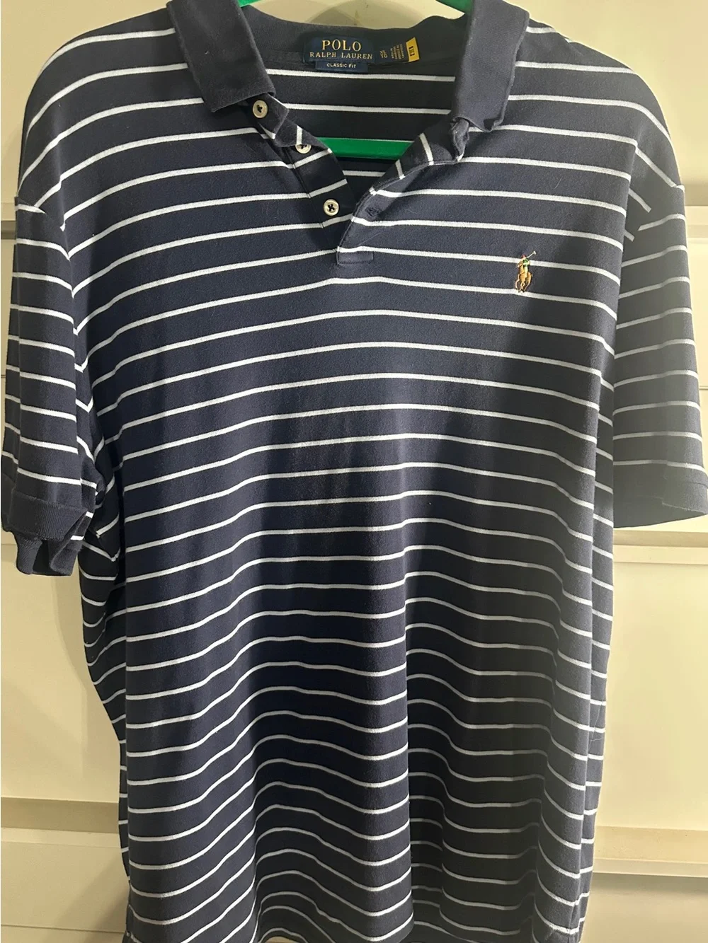 Polo by Ralph Lauren Navy and White Striped Polo